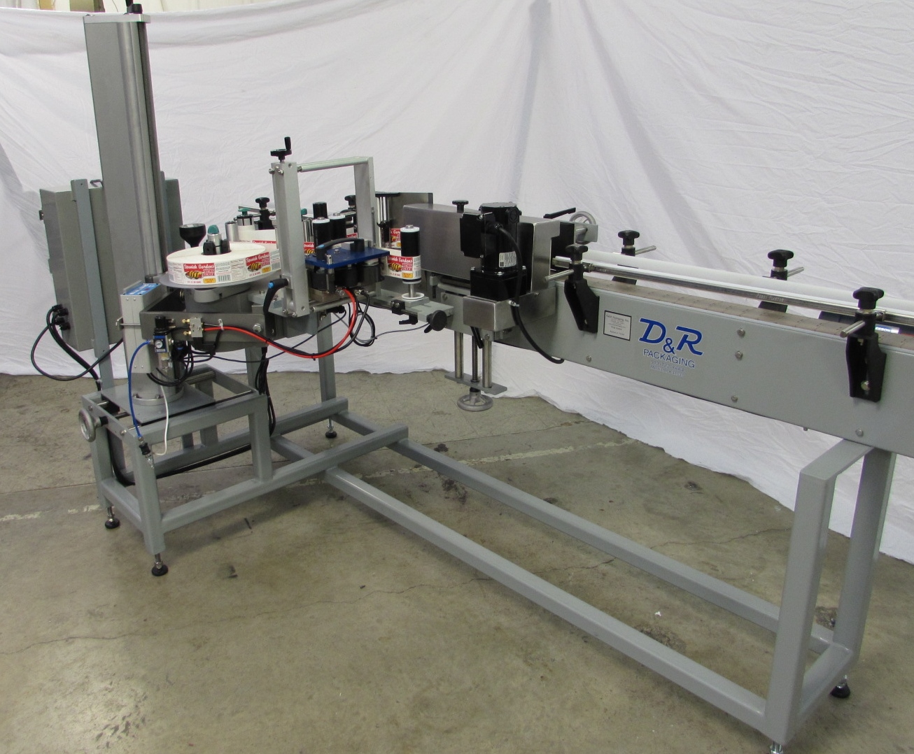 Modular Labeling System with Wrap and Hot Stamp Imprinter