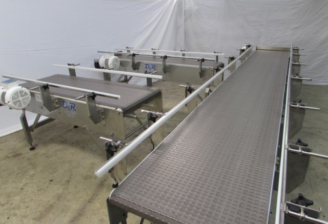Washdown Mattop Chain Conveyors w/ Nosebar